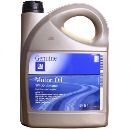 GM Motor Oil Dexos2 5W-30 5 л.