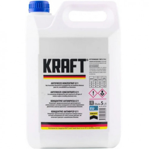 Kraft Antifreeze Concentrate G11 Blue 5 л.