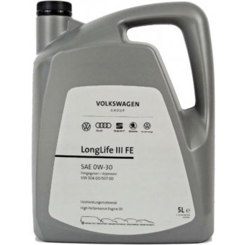 VAG Longlife III FE (504 00/507 00) 0W-30 5 л.